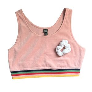 90s Inspired Crop w/ Scrunchie